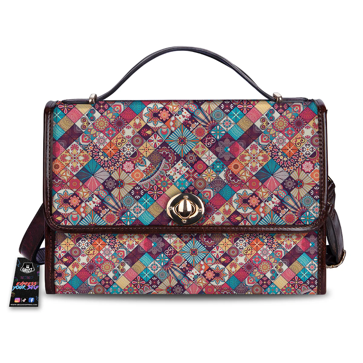 Bohemian Mandala Vintage Print Pattern Women's Satchel Bag
