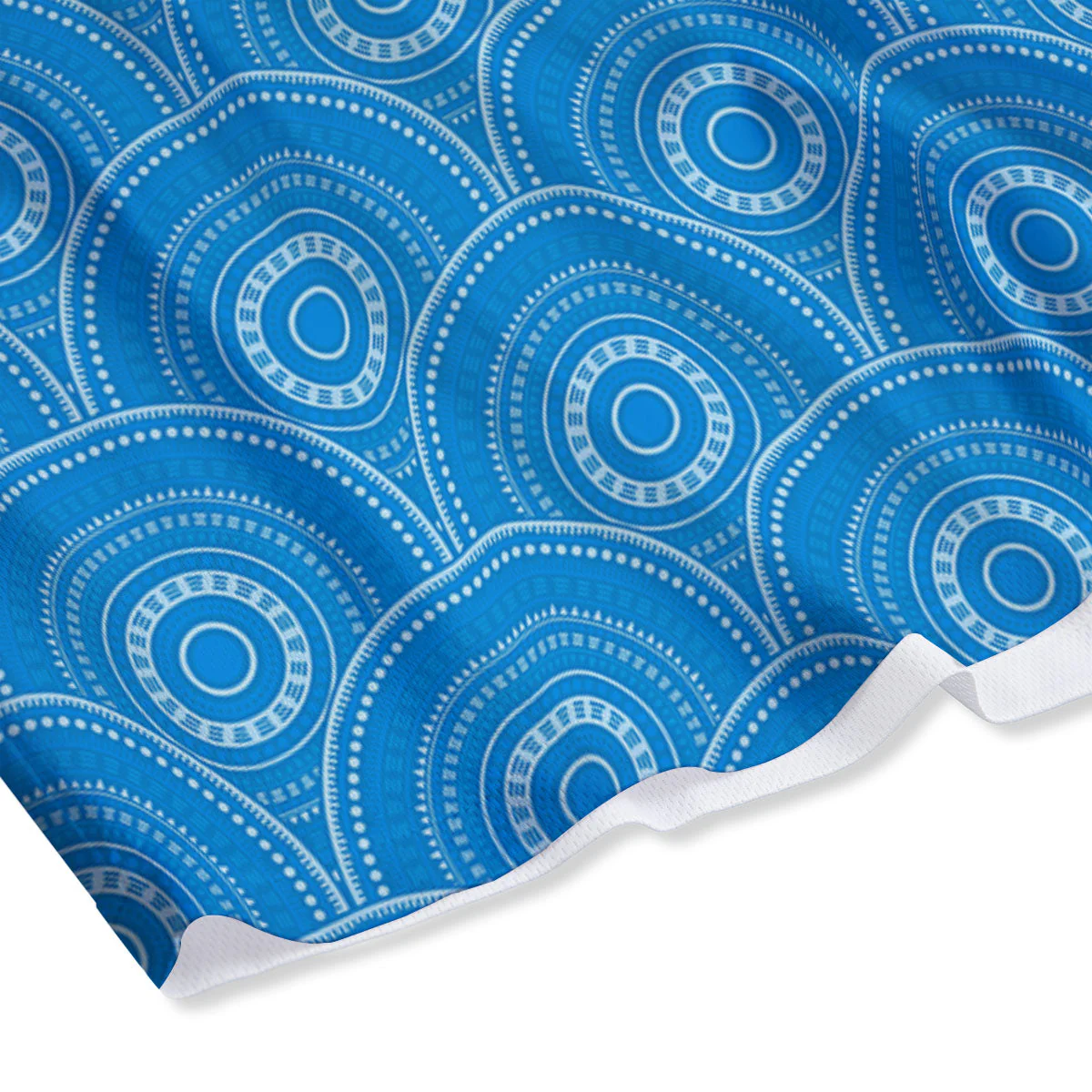 Bohemian Mandala Waves Print Pattern Mesh Shorts - Image 4
