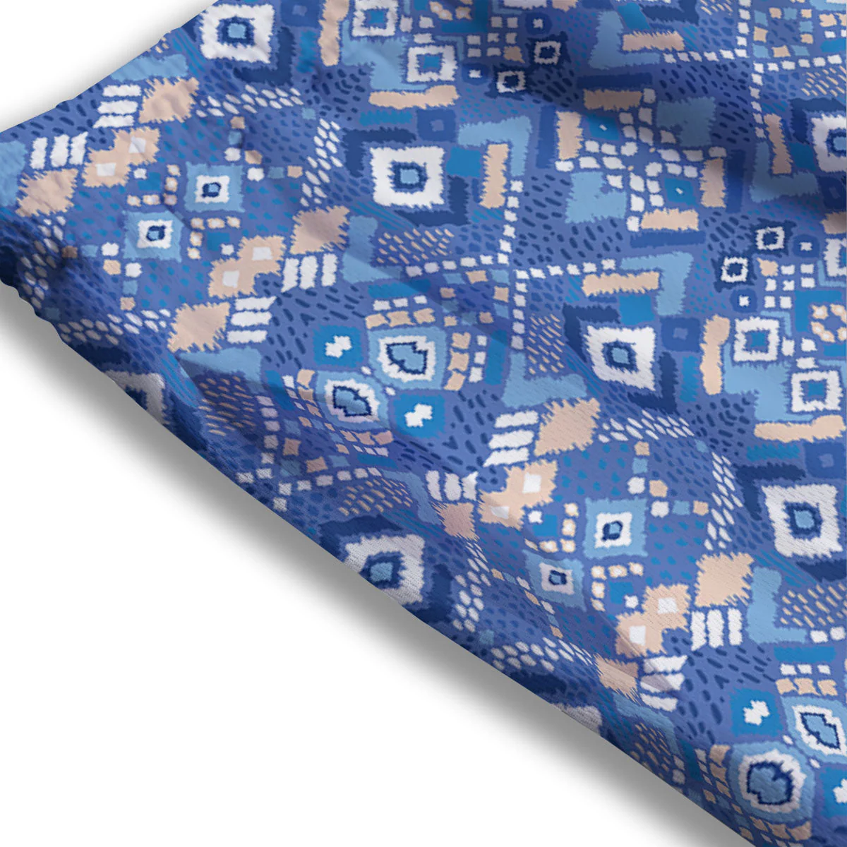 Bohemian Native Tribal Print Pattern Mesh Shorts - Image 3