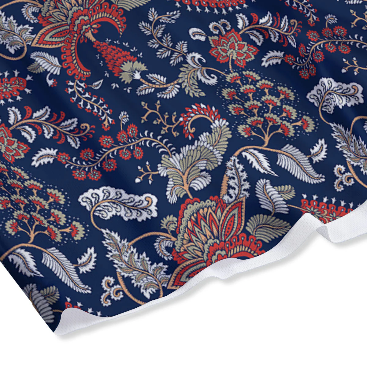 Bohemian Paisley Floral Print Pattern Mesh Shorts - Image 4