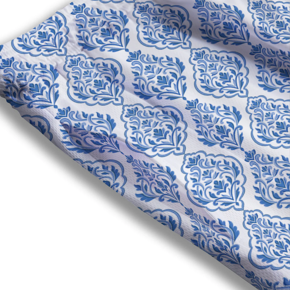Boho Damask Print Pattern Mesh Shorts - Image 3