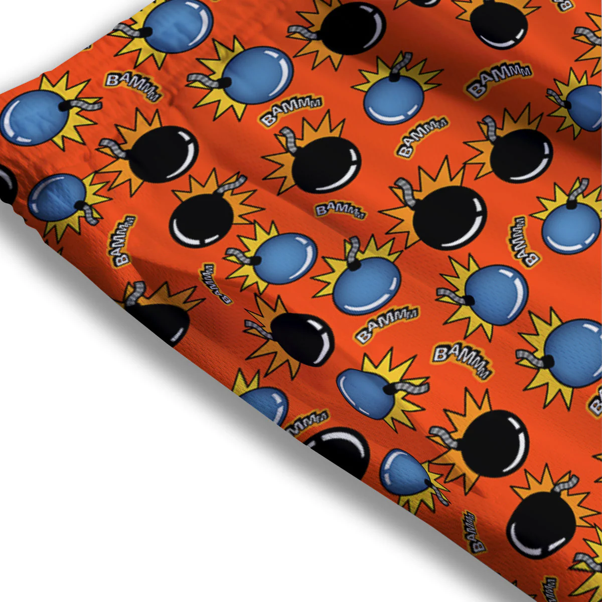 Bomb Bamm Print Pattern Mesh Shorts - Image 3