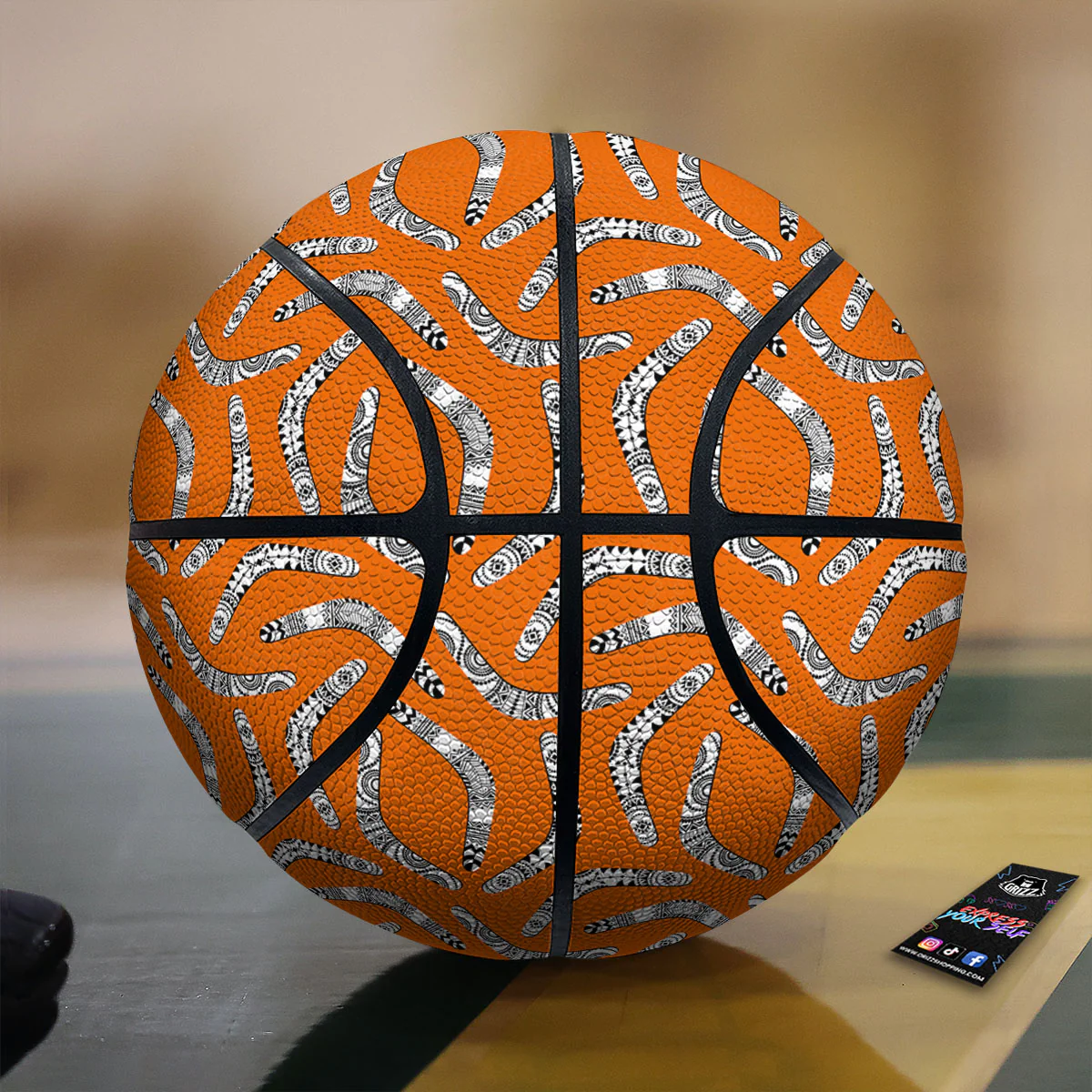 Boomerang Australian Aboriginal Print Basketball