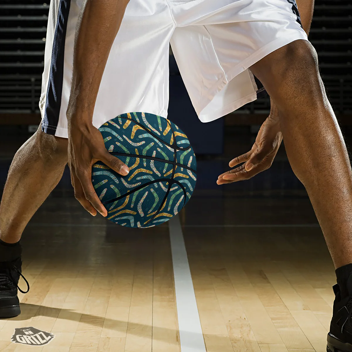 Boomerang Australian Print Pattern Basketball - Image 3