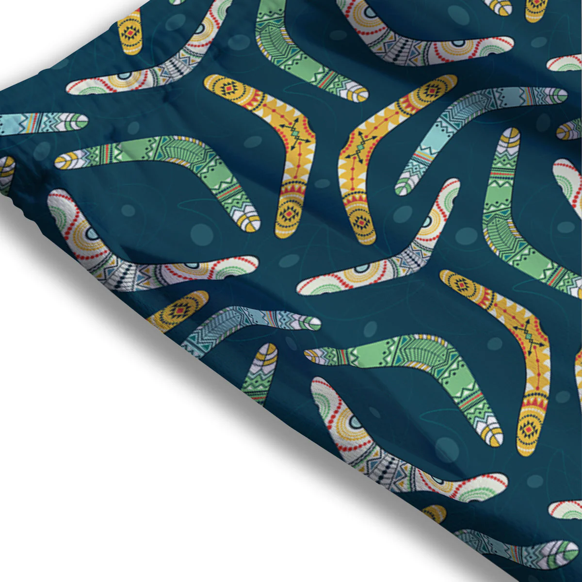 Boomerang Australian Print Pattern Mesh Shorts - Image 3