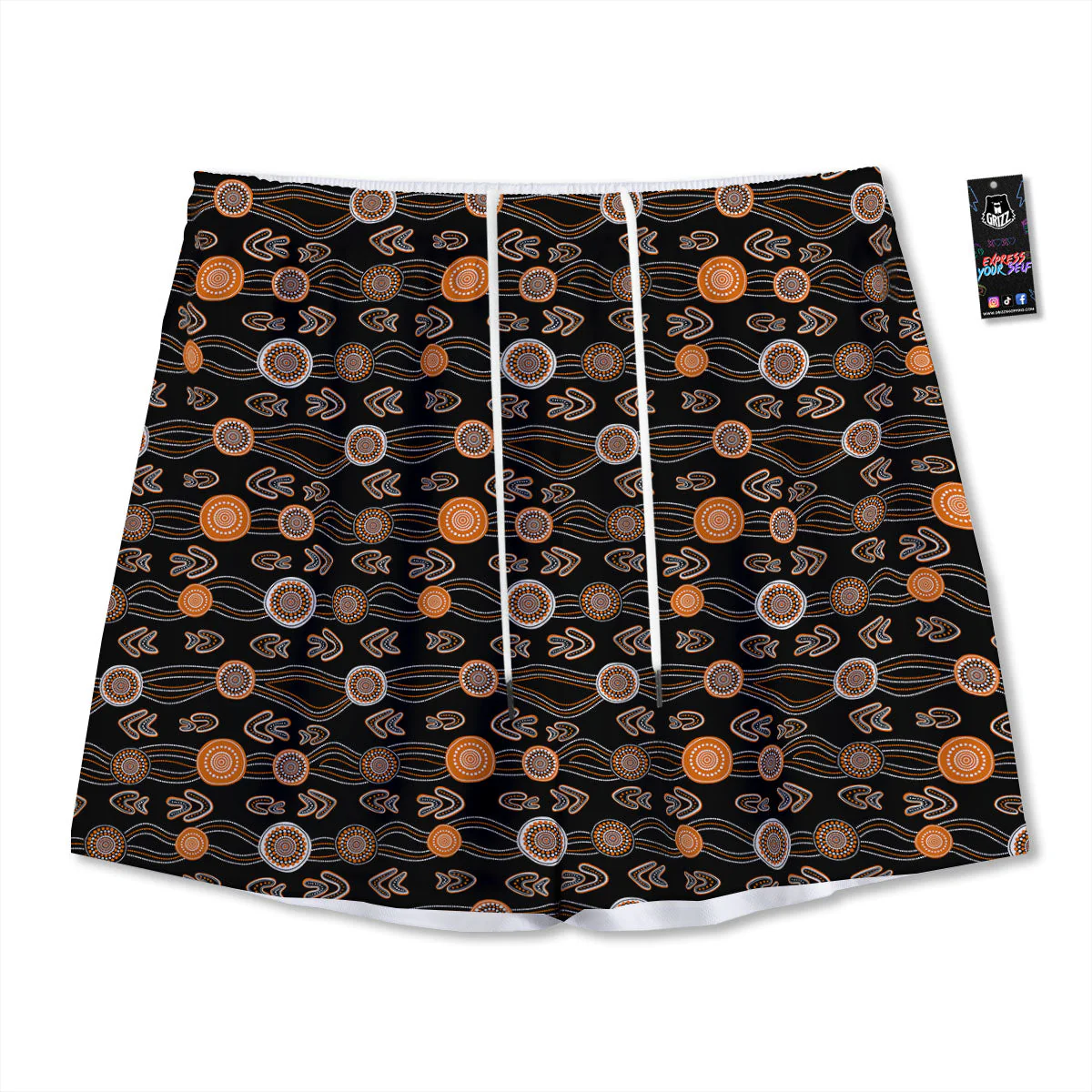 Boomerang Dot Aboriginal Print Mesh Shorts