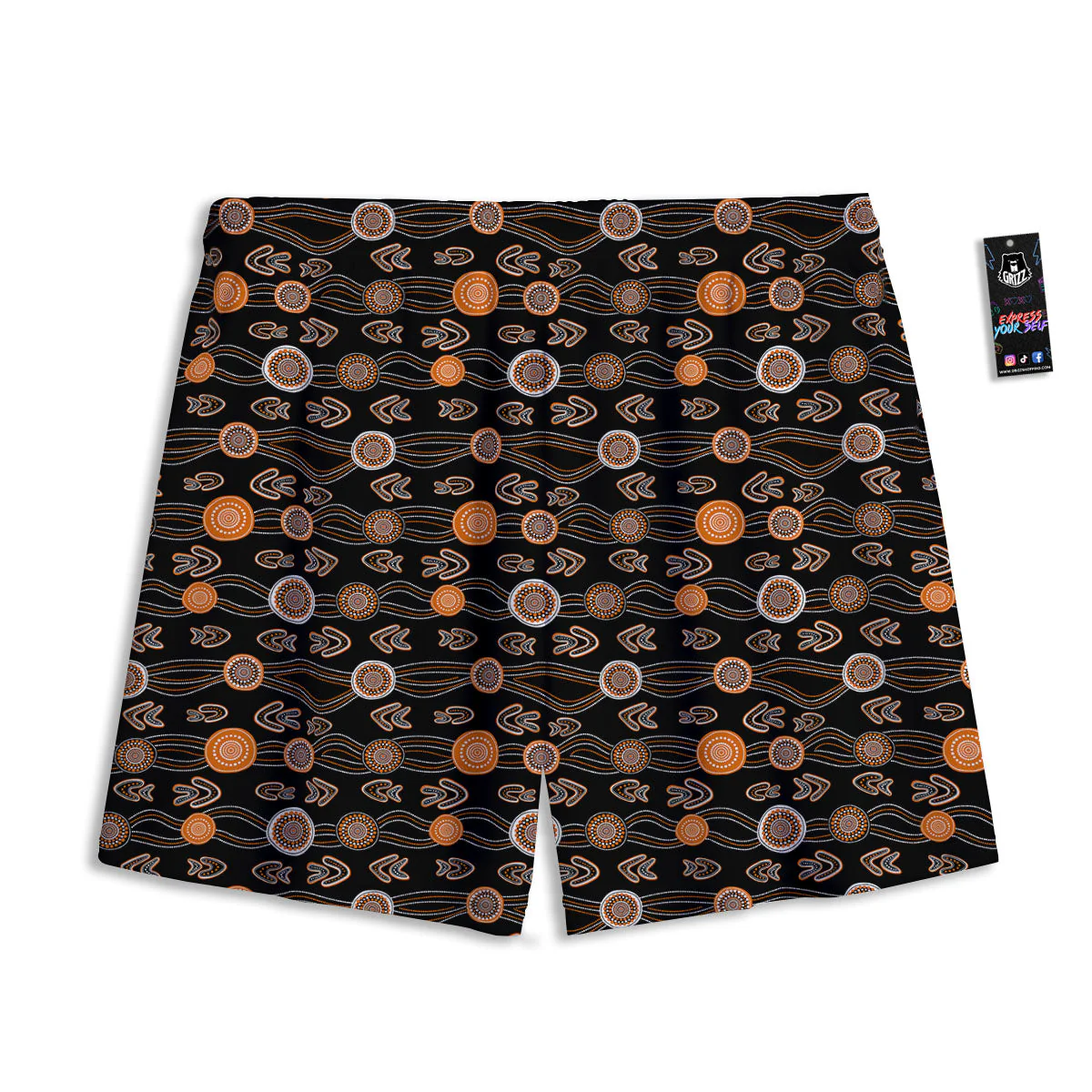Boomerang Dot Aboriginal Print Mesh Shorts - Image 2