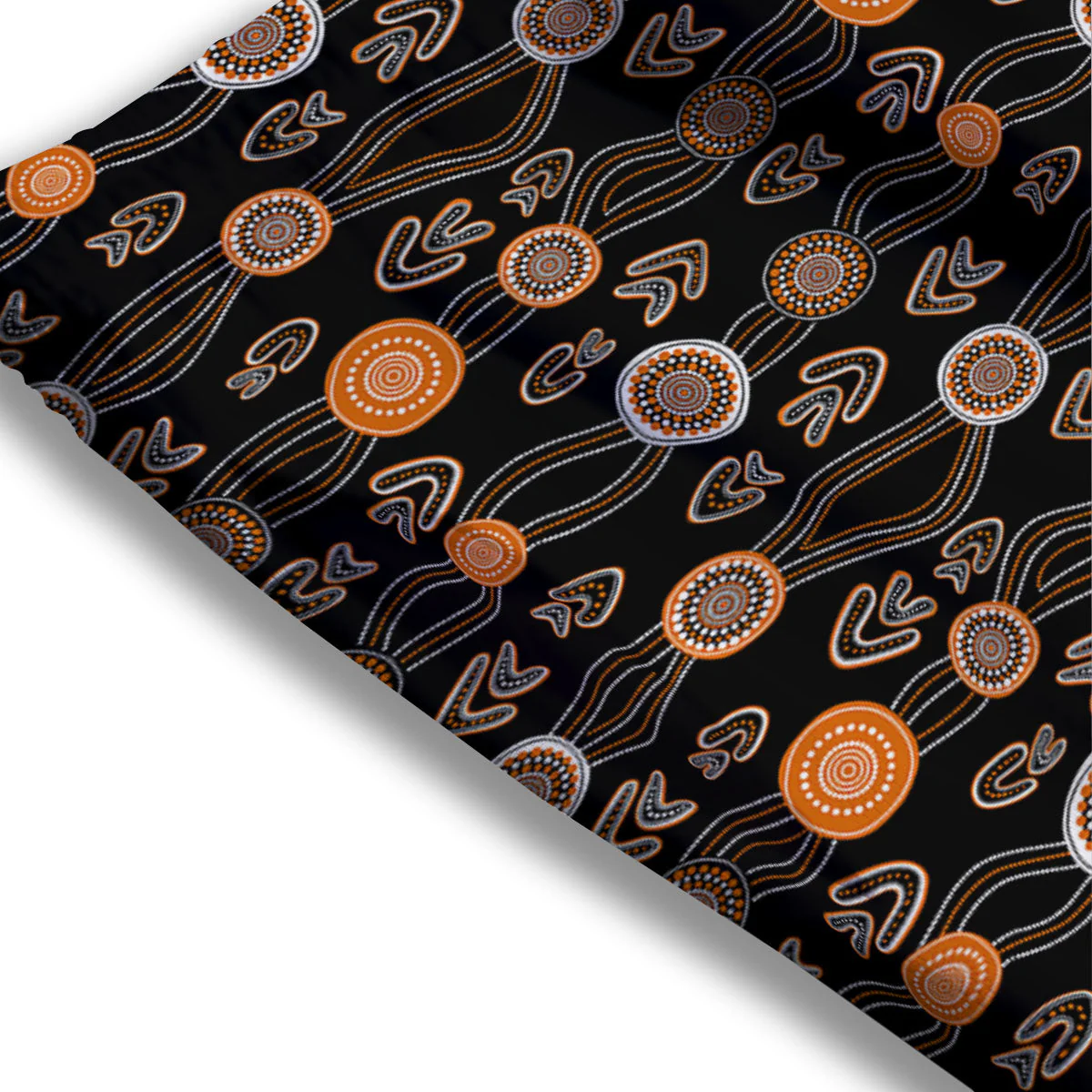 Boomerang Dot Aboriginal Print Mesh Shorts - Image 3