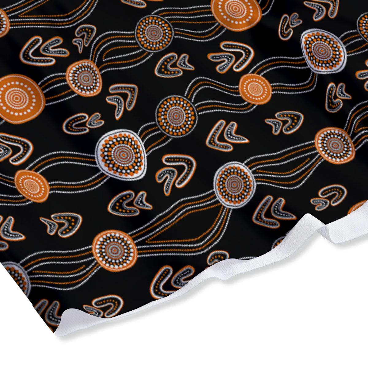 Boomerang Dot Aboriginal Print Mesh Shorts - Image 4