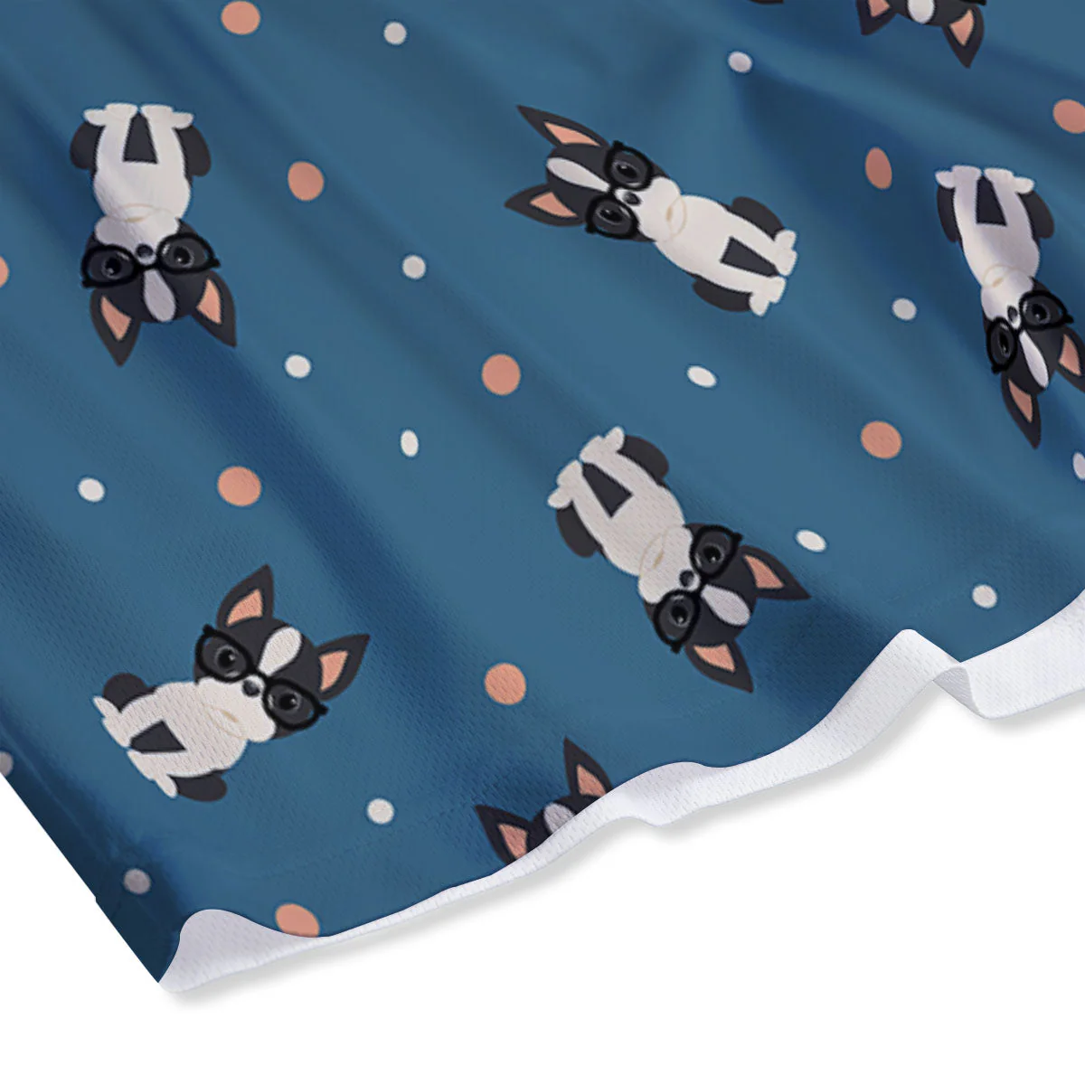 Boston Terrier Wearing Glasses Print Mesh Shorts - Image 4