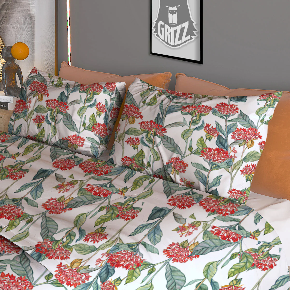 Bouvardia Print Pattern Duvet Cover Bedding Set - Image 3