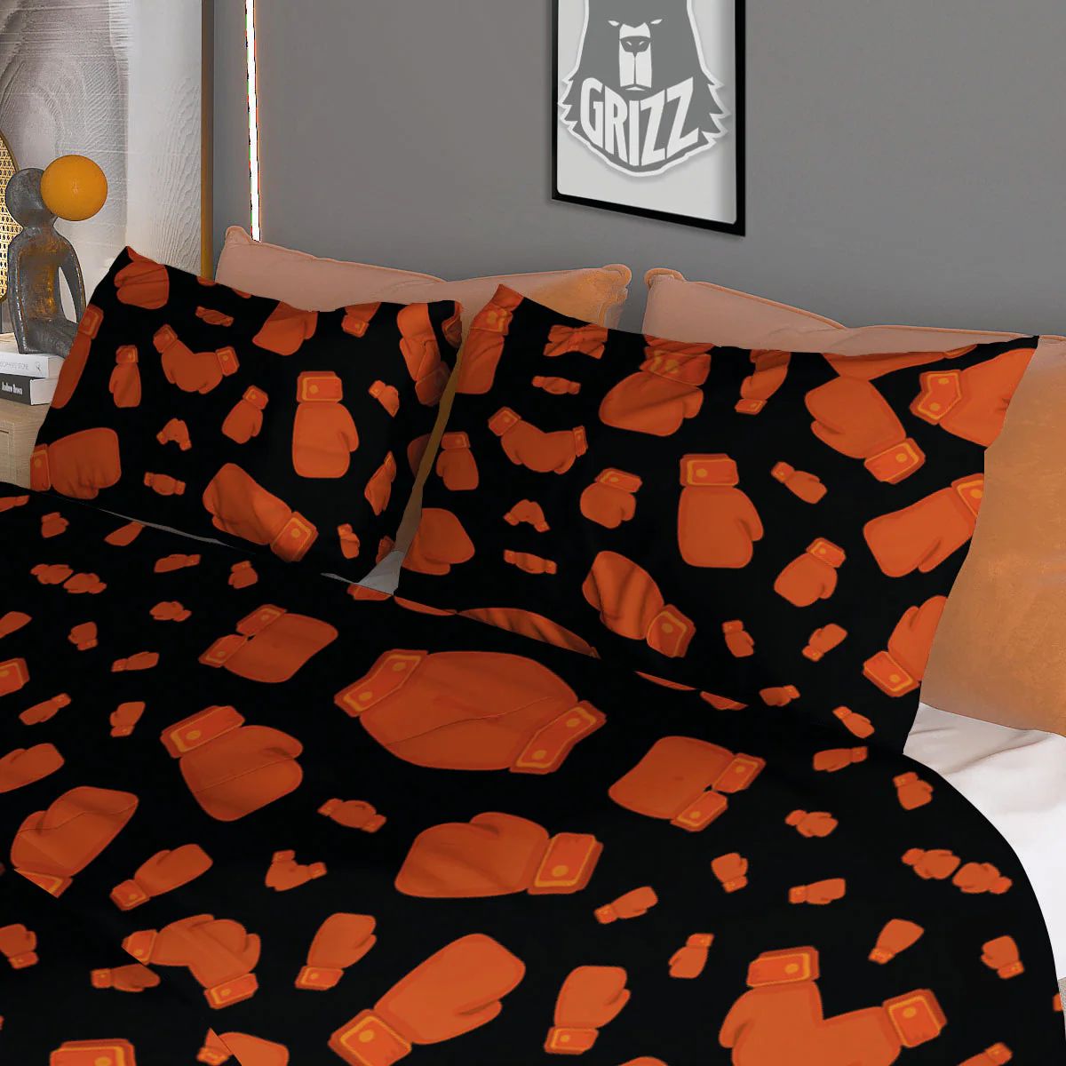 Boxing Gloves Print Pattern Duvet Cover Bedding Set - Image 3