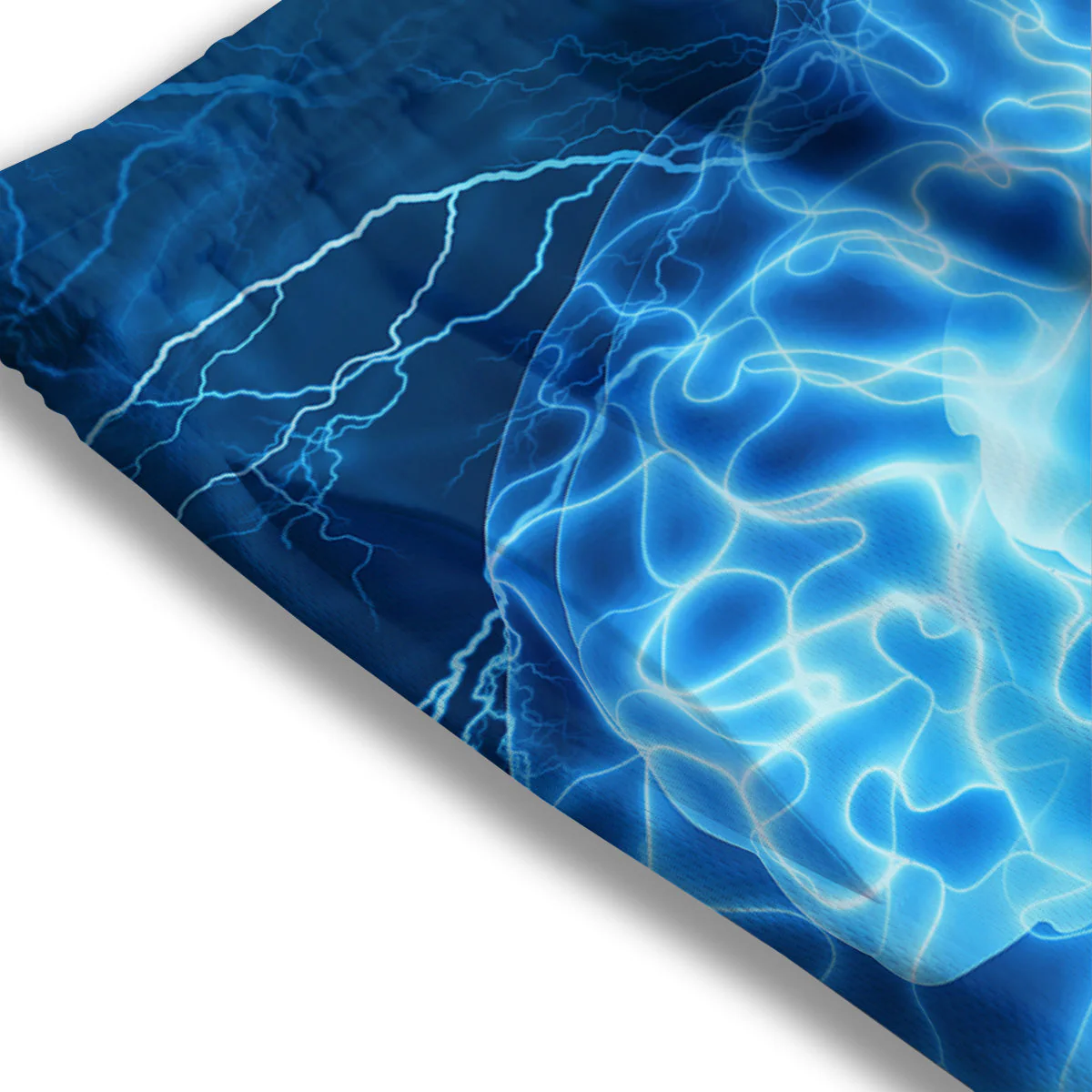 Brain Activity Blue Electrical Print Mesh Shorts - Image 3