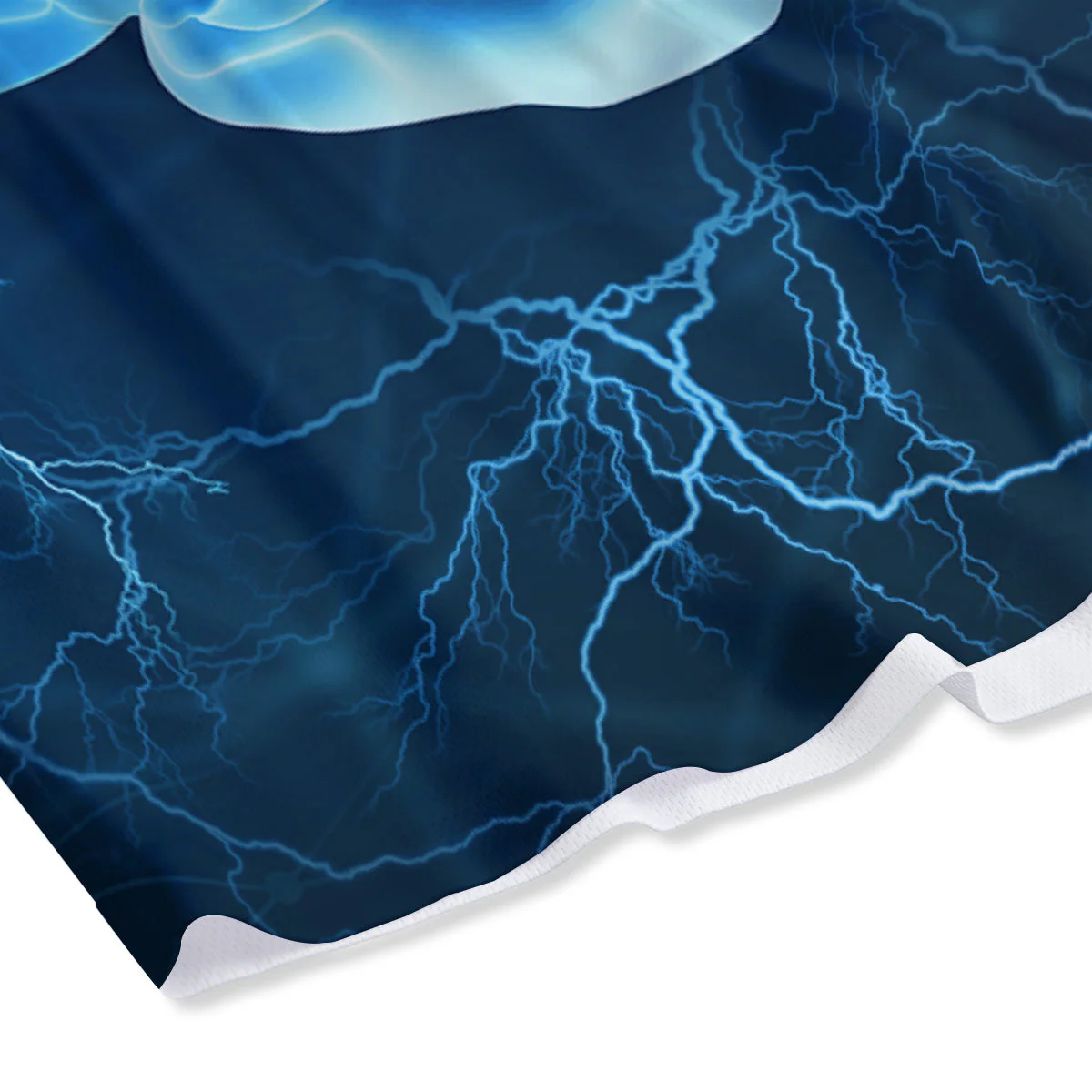 Brain Activity Blue Electrical Print Mesh Shorts - Image 4