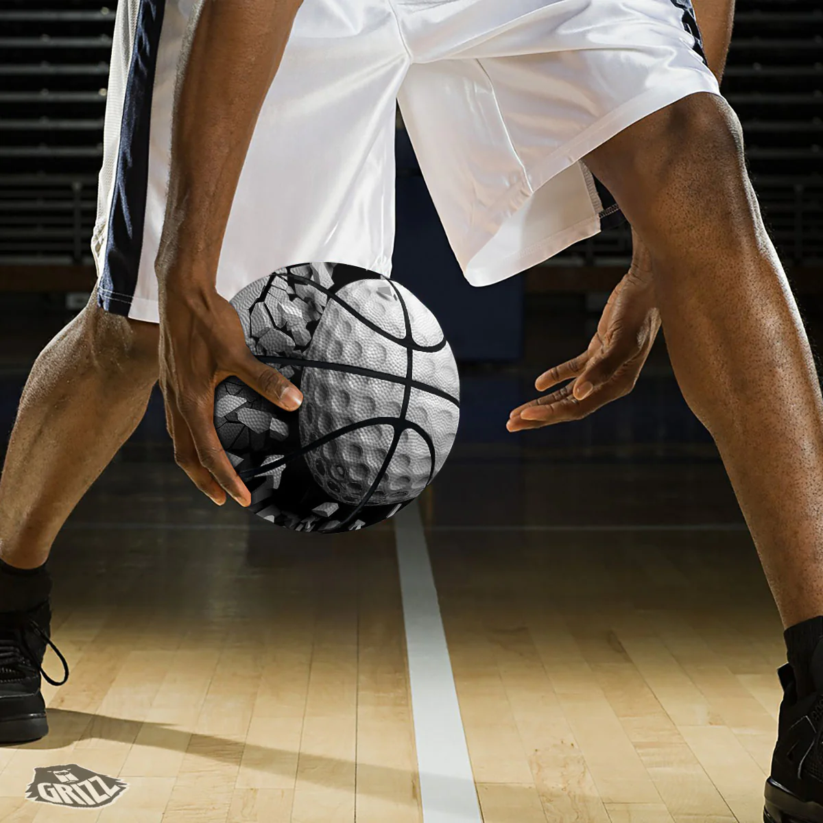 Breaking Wall Golf Ball Print Basketball - Image 3