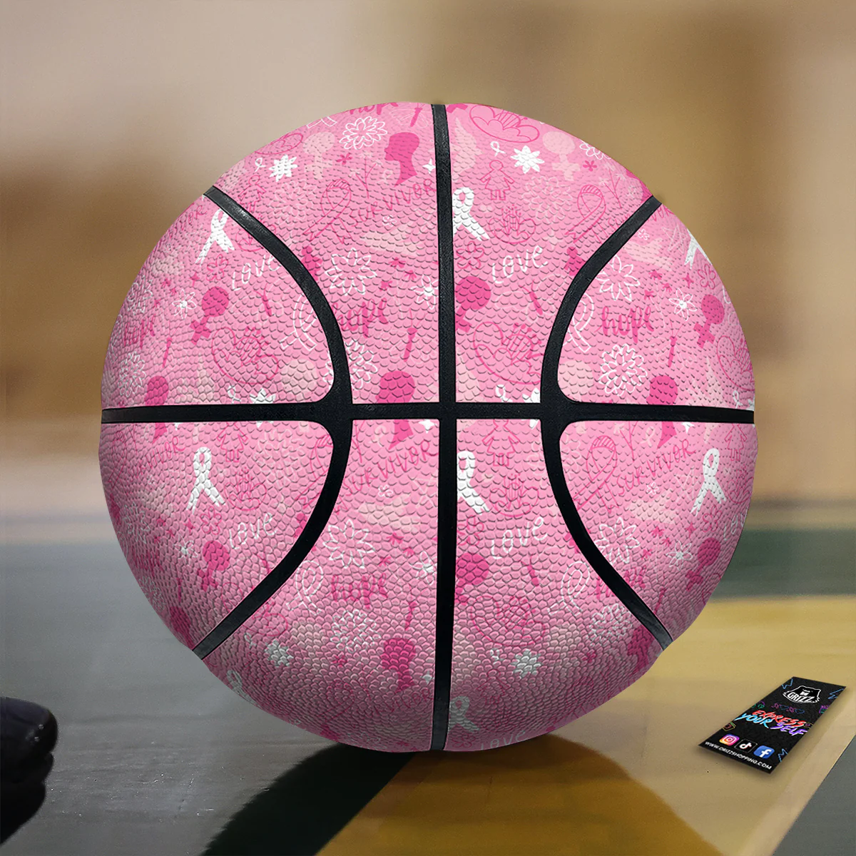 Breast Cancer Cute Pink Print Pattern Cute Basketball