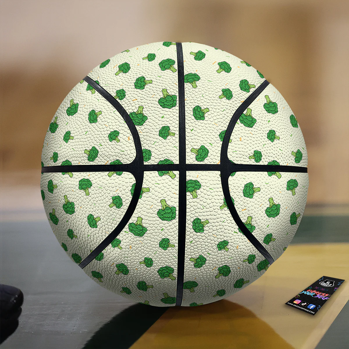 Broccoli Green Print Pattern Basketball