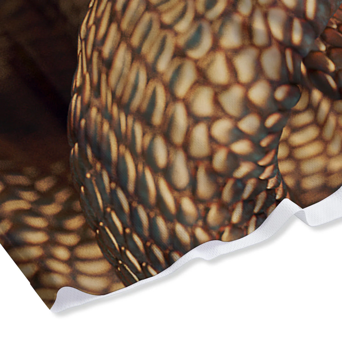 Bronze Snake Print Mesh Shorts - Image 4