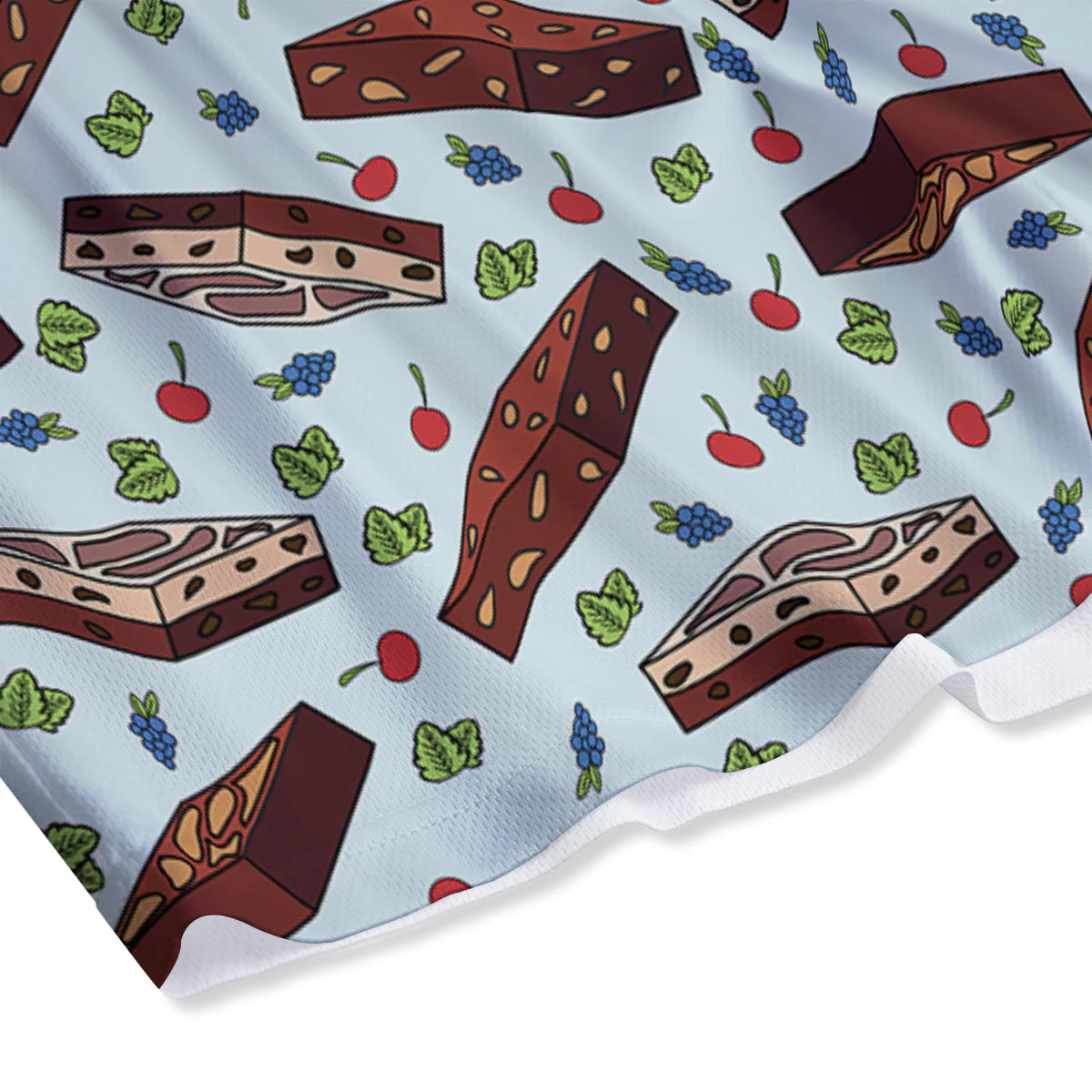 Brownie Brown Print Pattern Mesh Shorts - Image 4