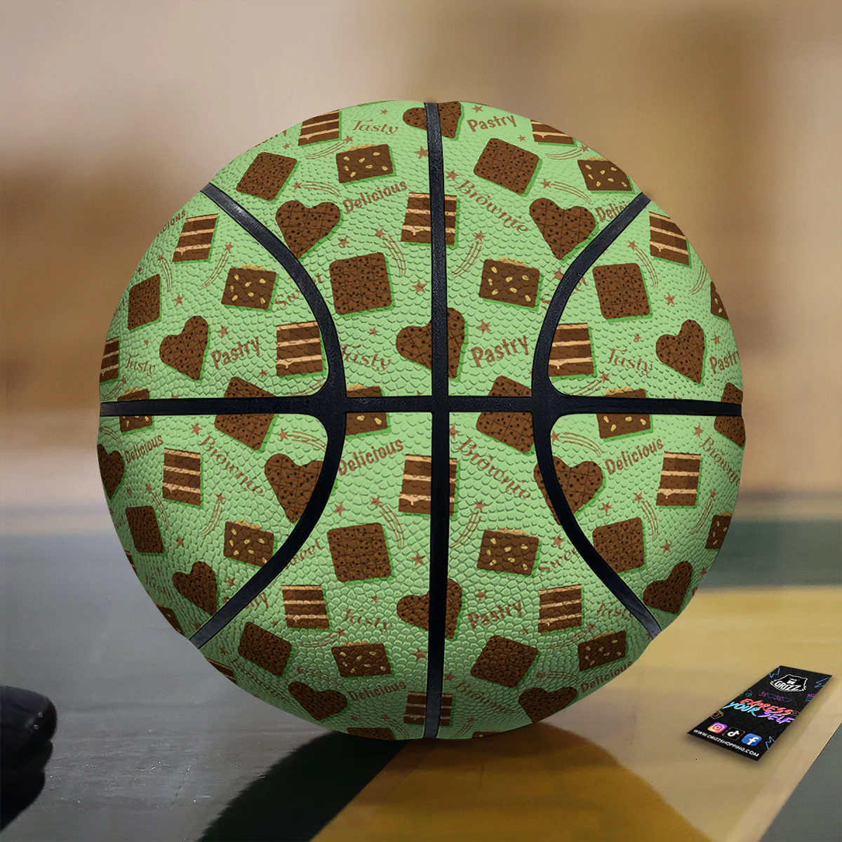 Brownie Delicious Print Pattern Basketball