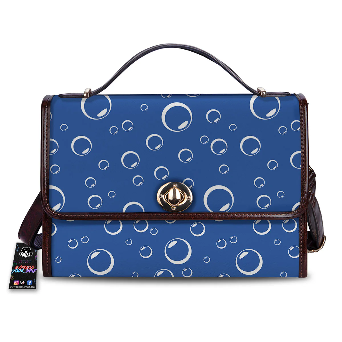 Bubble Ocean Print Pattern Women's Satchel Bag