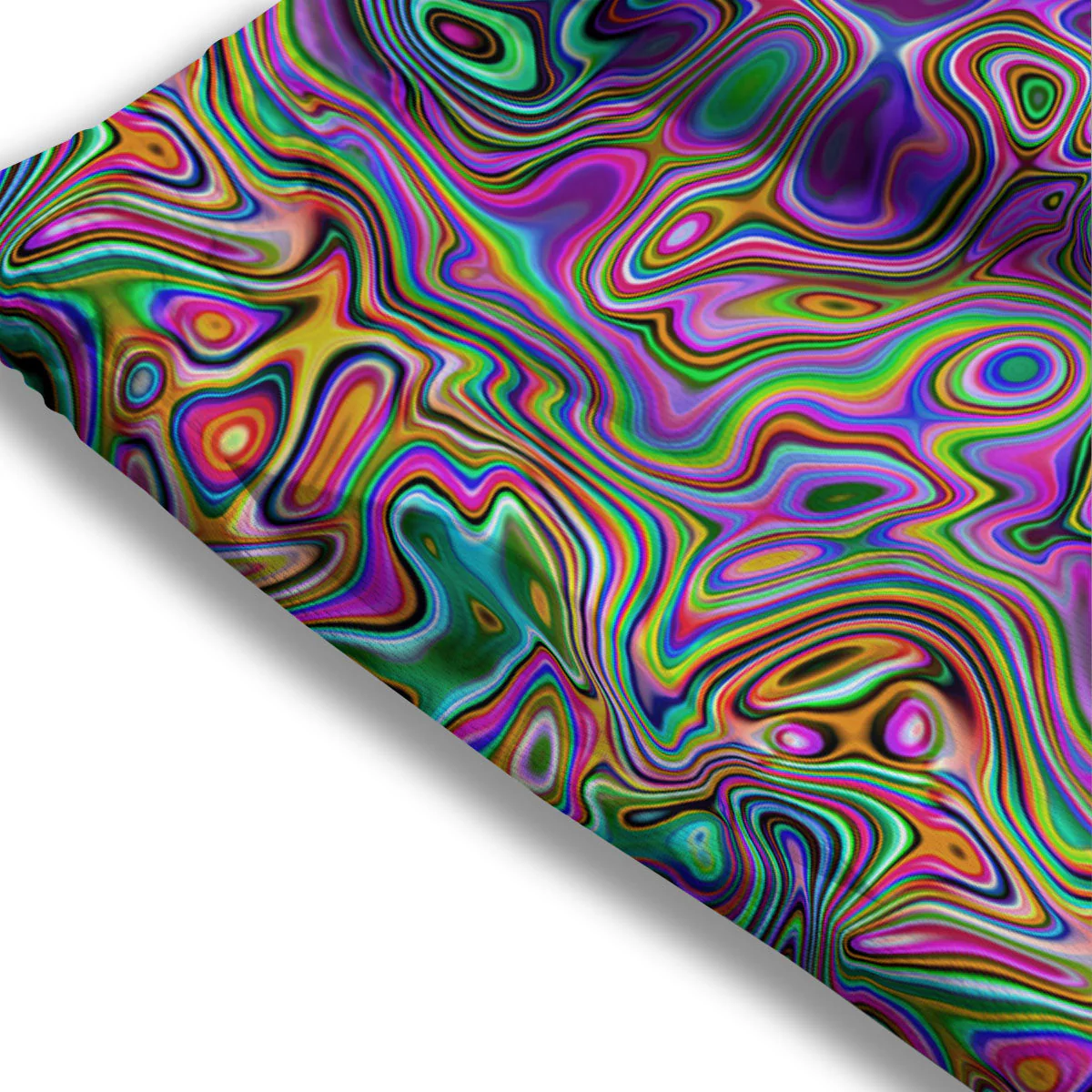 Bubble Psychedelic Print Pattern Mesh Shorts - Image 3