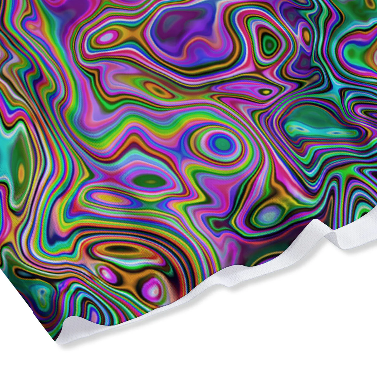 Bubble Psychedelic Print Pattern Mesh Shorts - Image 4