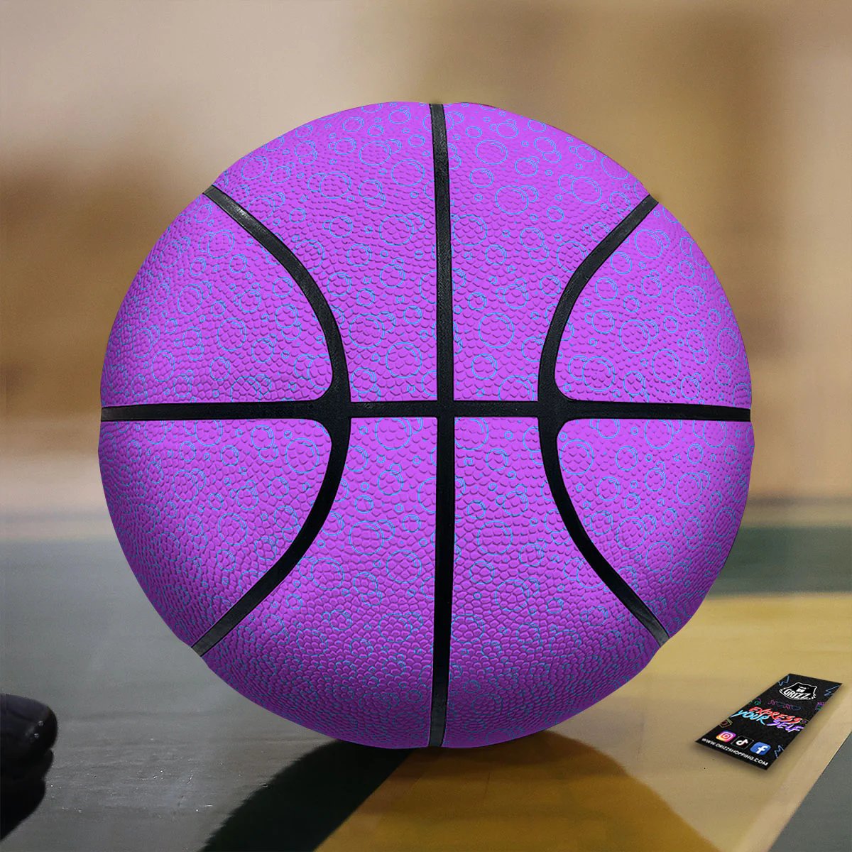 Bubble Purple Print Pattern Basketball