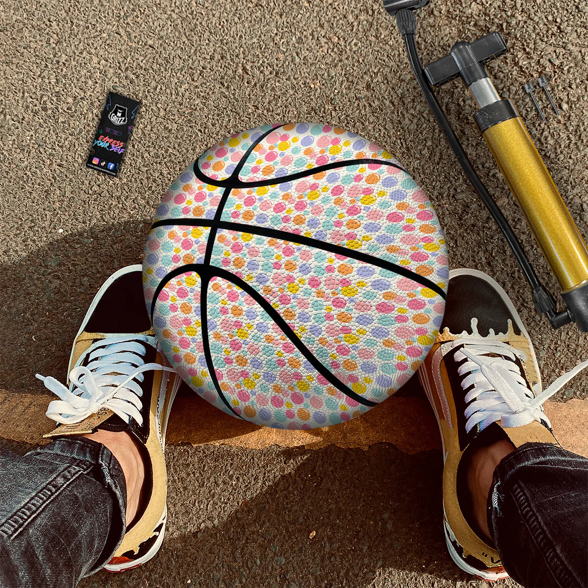Bubble Soap Colorful Print Basketball - Image 2