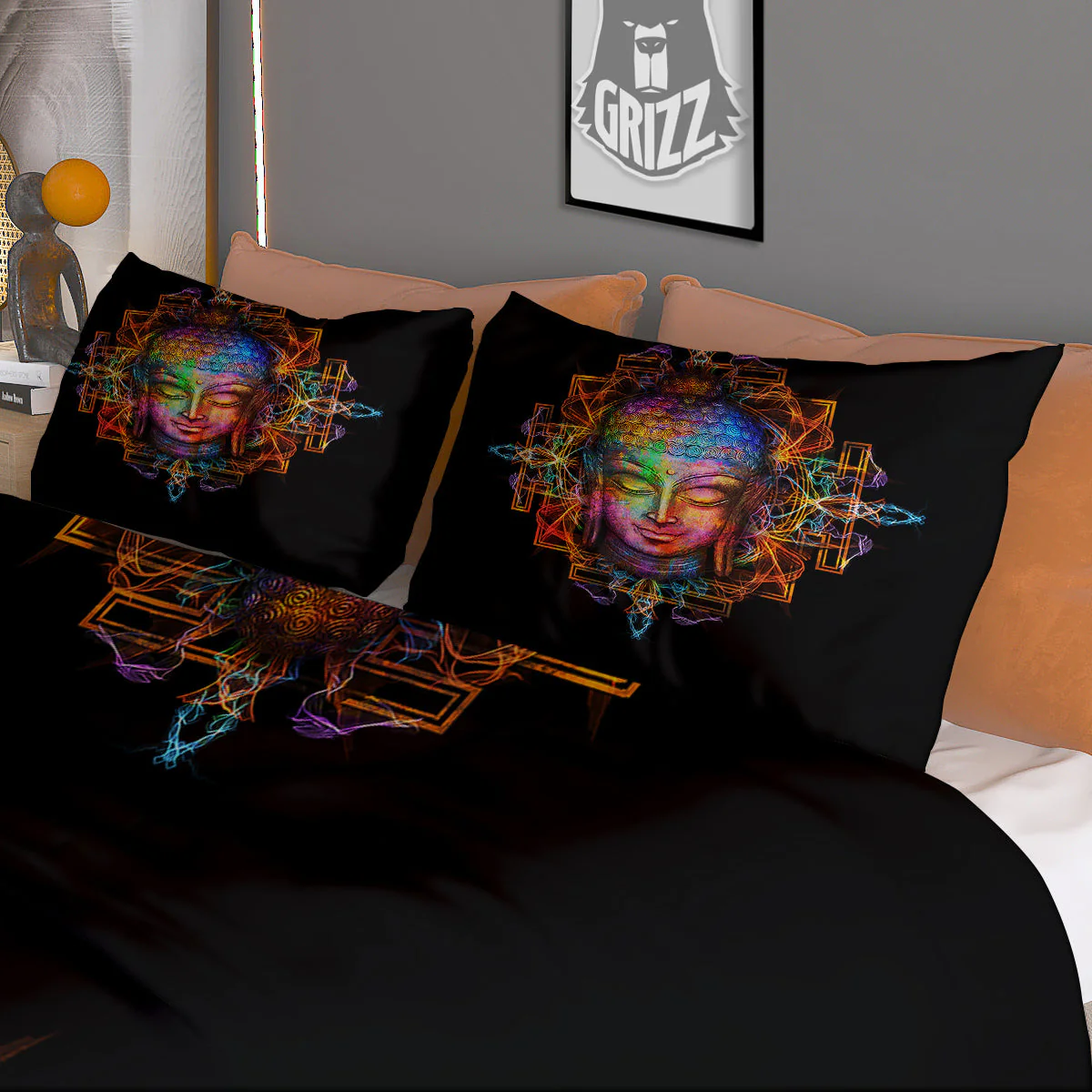 Buddha Colorful Print Duvet Cover Bedding Set - Image 3
