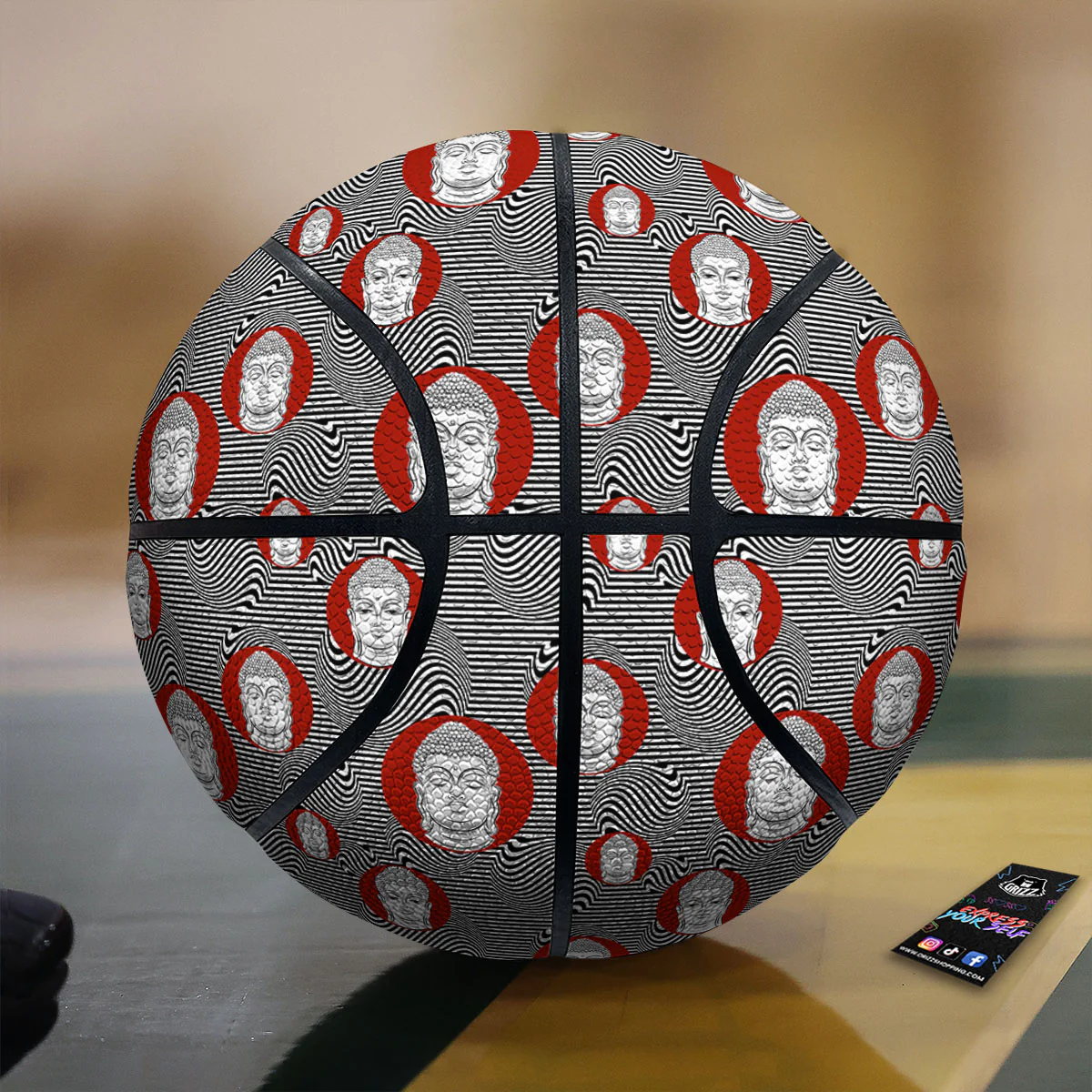 Buddha Print Pattern Basketball