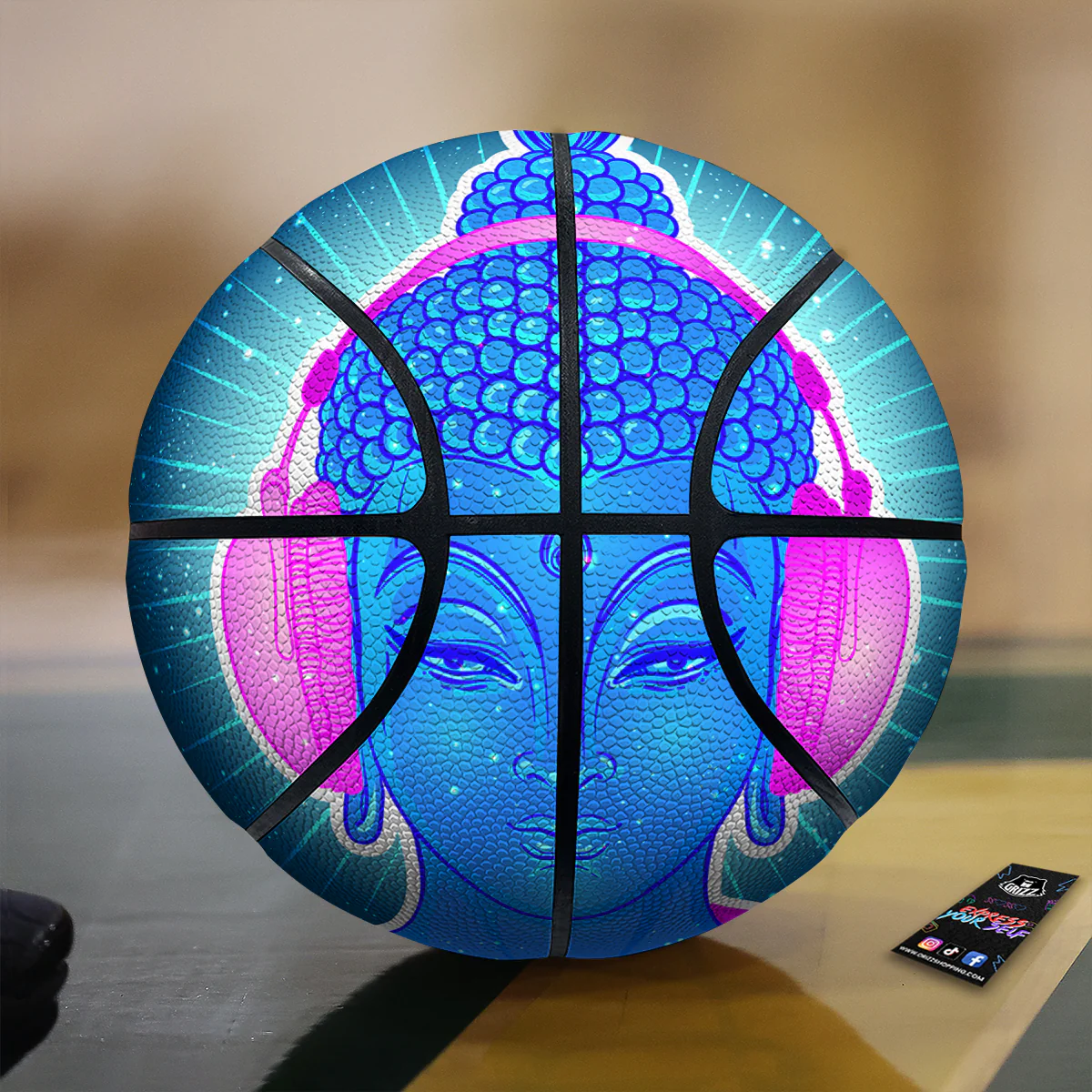 Buddha Psychedelic Print Basketball