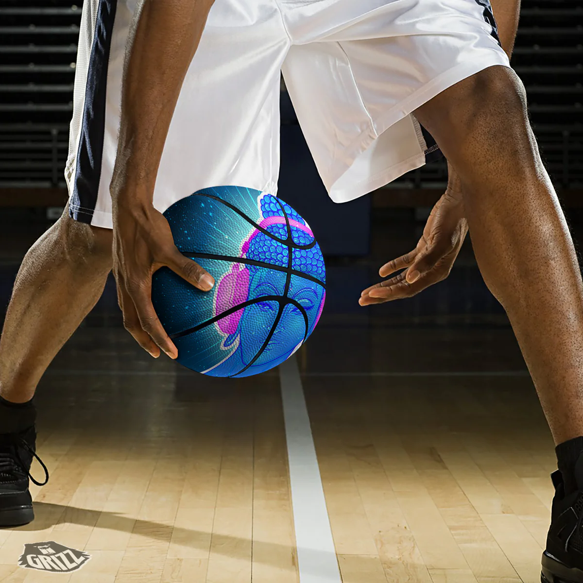 Buddha Psychedelic Print Basketball - Image 3