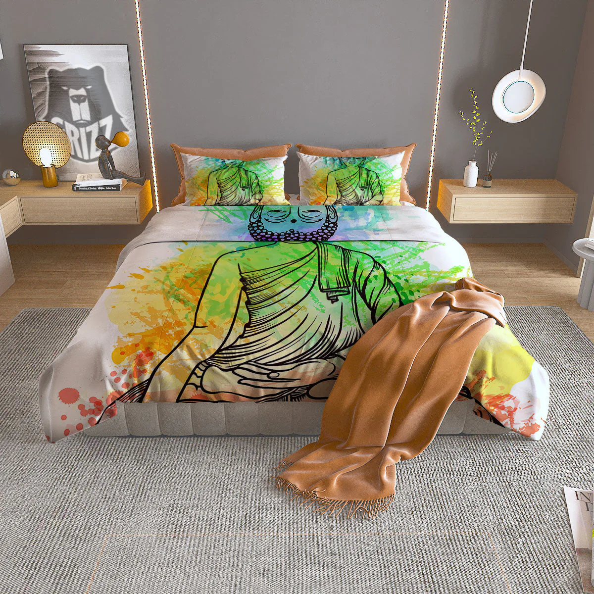 Buddha Reggae Print Duvet Cover Bedding Set