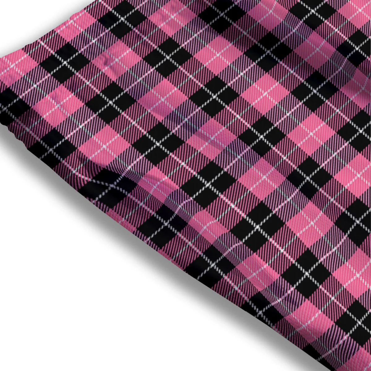 Buffalo Check Black And Pink Print Mesh Shorts - Image 3