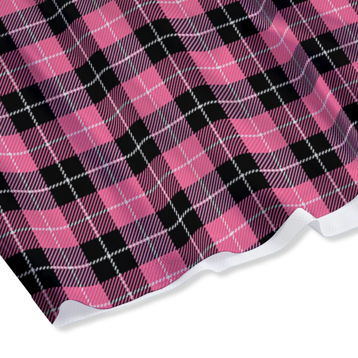 Buffalo Check Black And Pink Print Mesh Shorts - Image 4