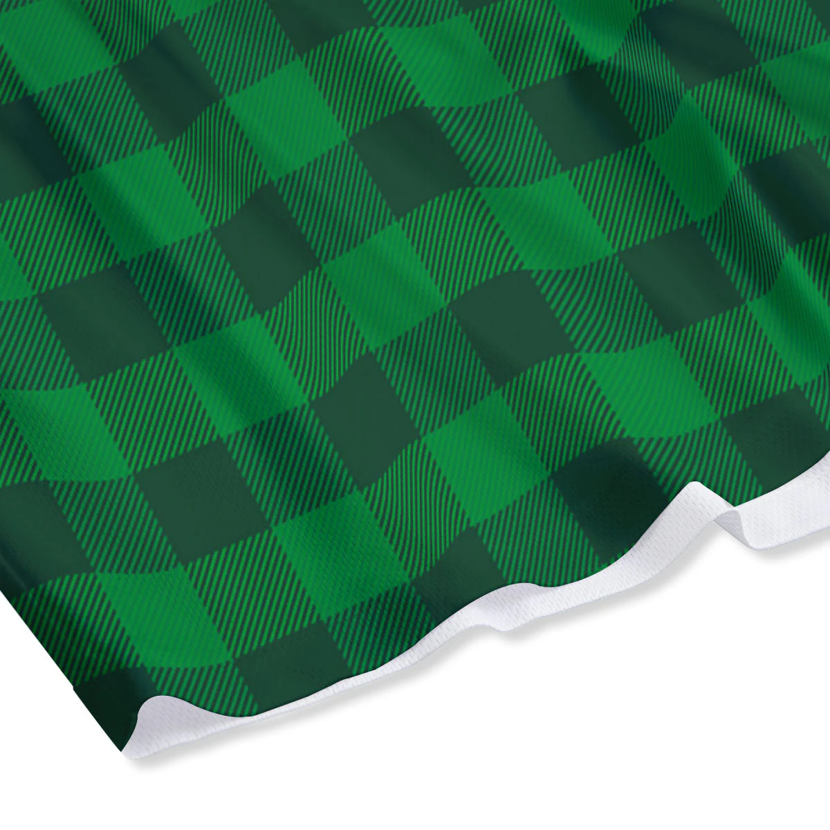 Buffalo Check Irish Green Print Pattern Mesh Shorts - Image 4