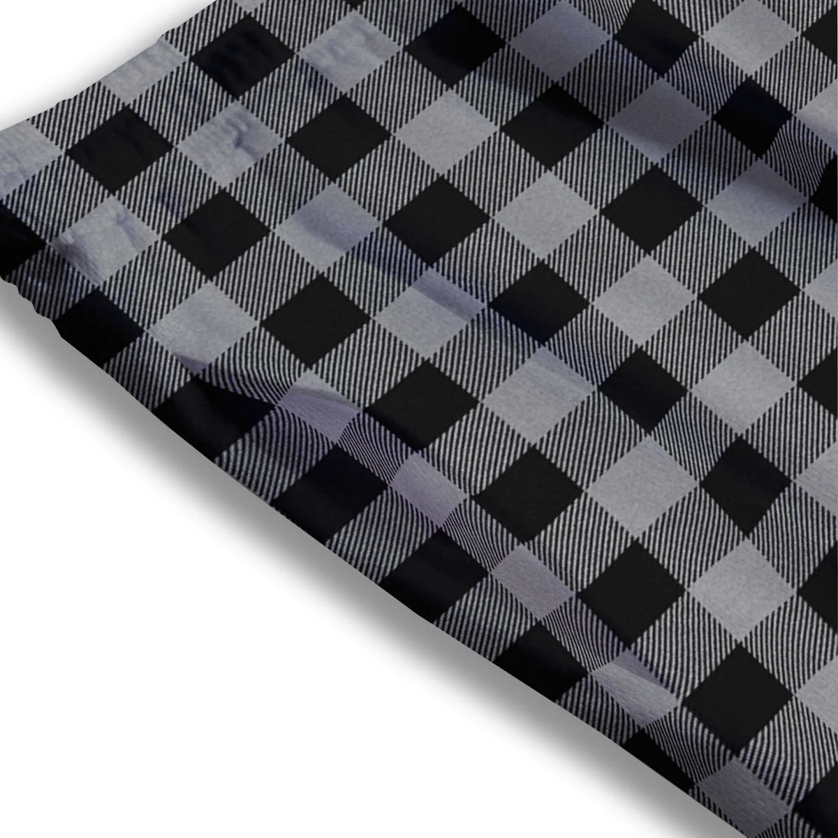 Buffalo Check Light Grey And Black Print Mesh Shorts - Image 3