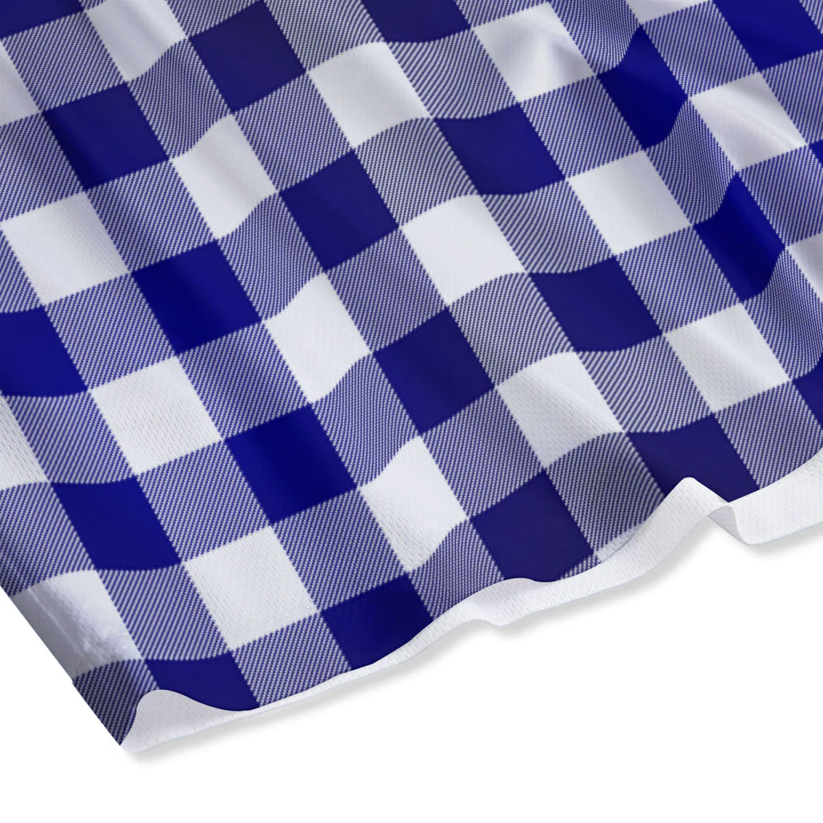 Buffalo Check White And Navy Print Mesh Shorts - Image 4