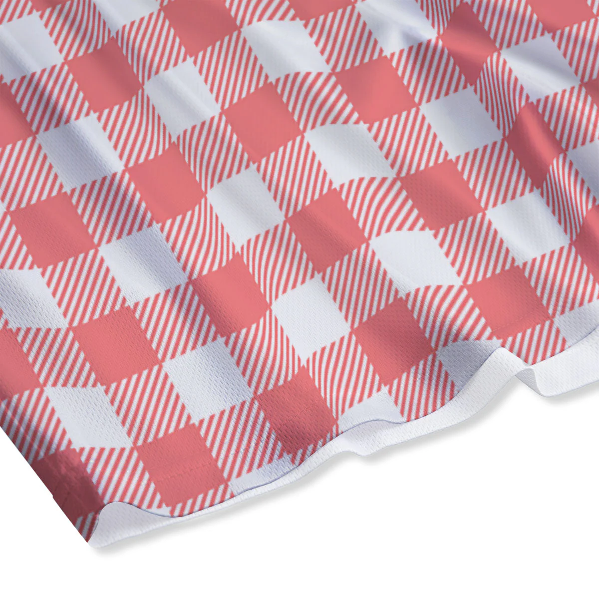 Buffalo Check White And Pink Print Mesh Shorts - Image 4