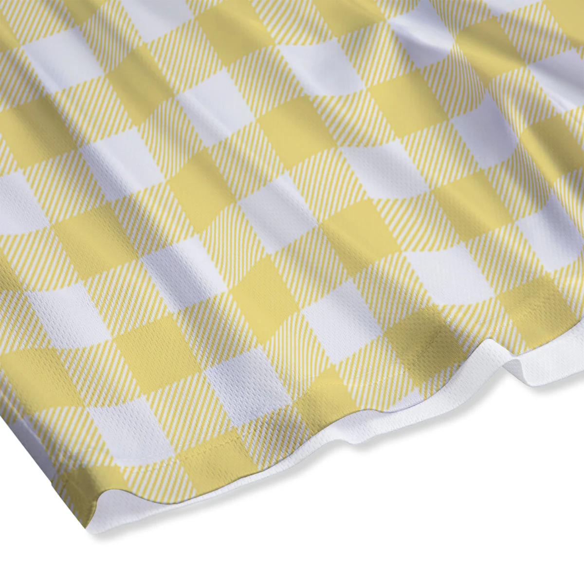 Buffalo Check Yellow And White Print Mesh Shorts - Image 4