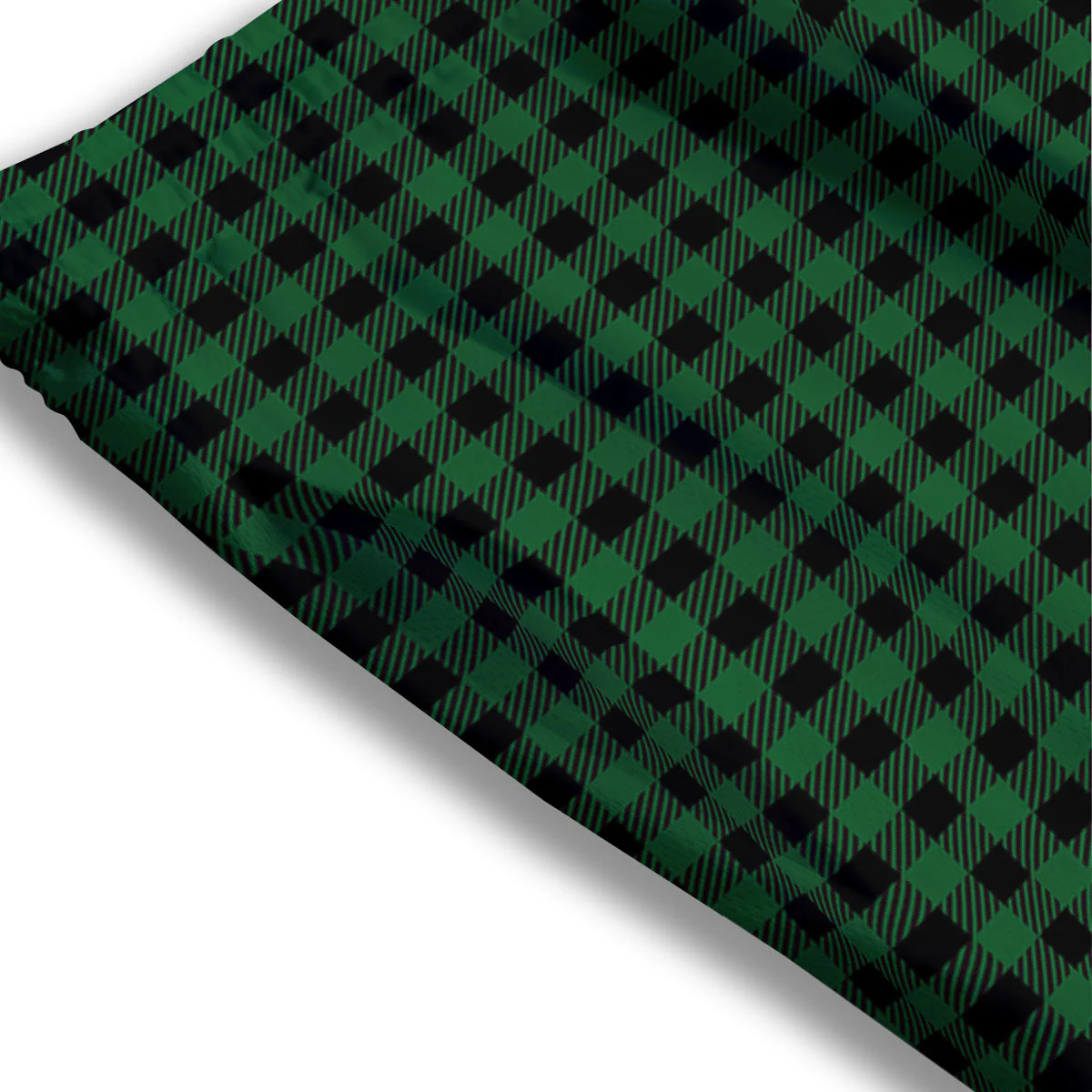 Buffalo Plaid Black And Green Print Mesh Shorts - Image 3