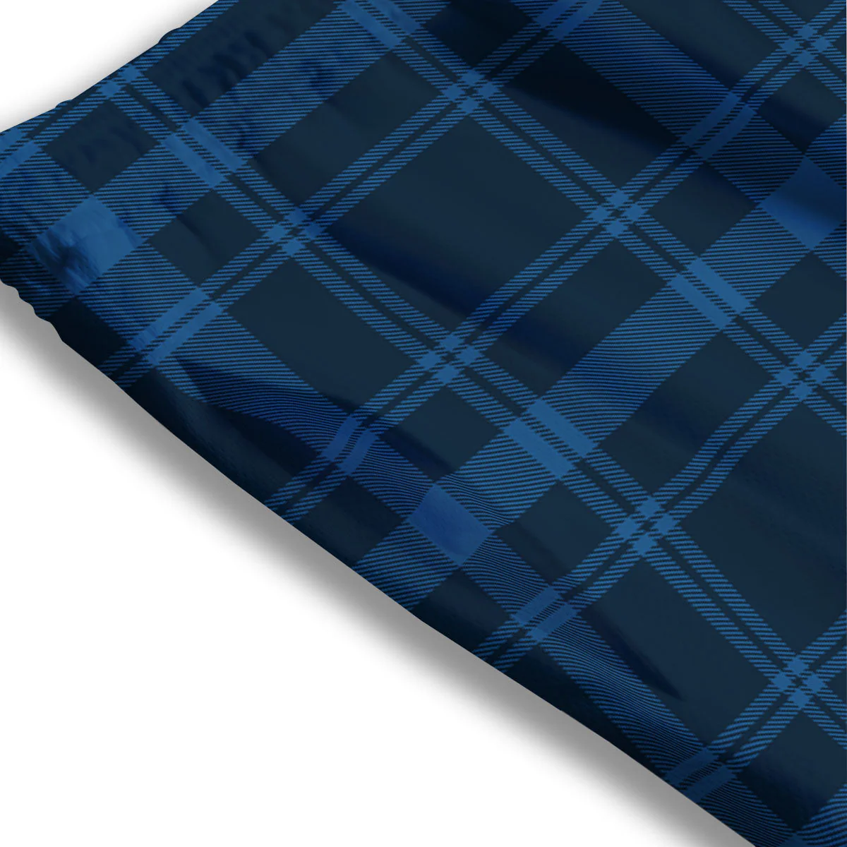 Buffalo Plaid Black And Navy Print Mesh Shorts - Image 3