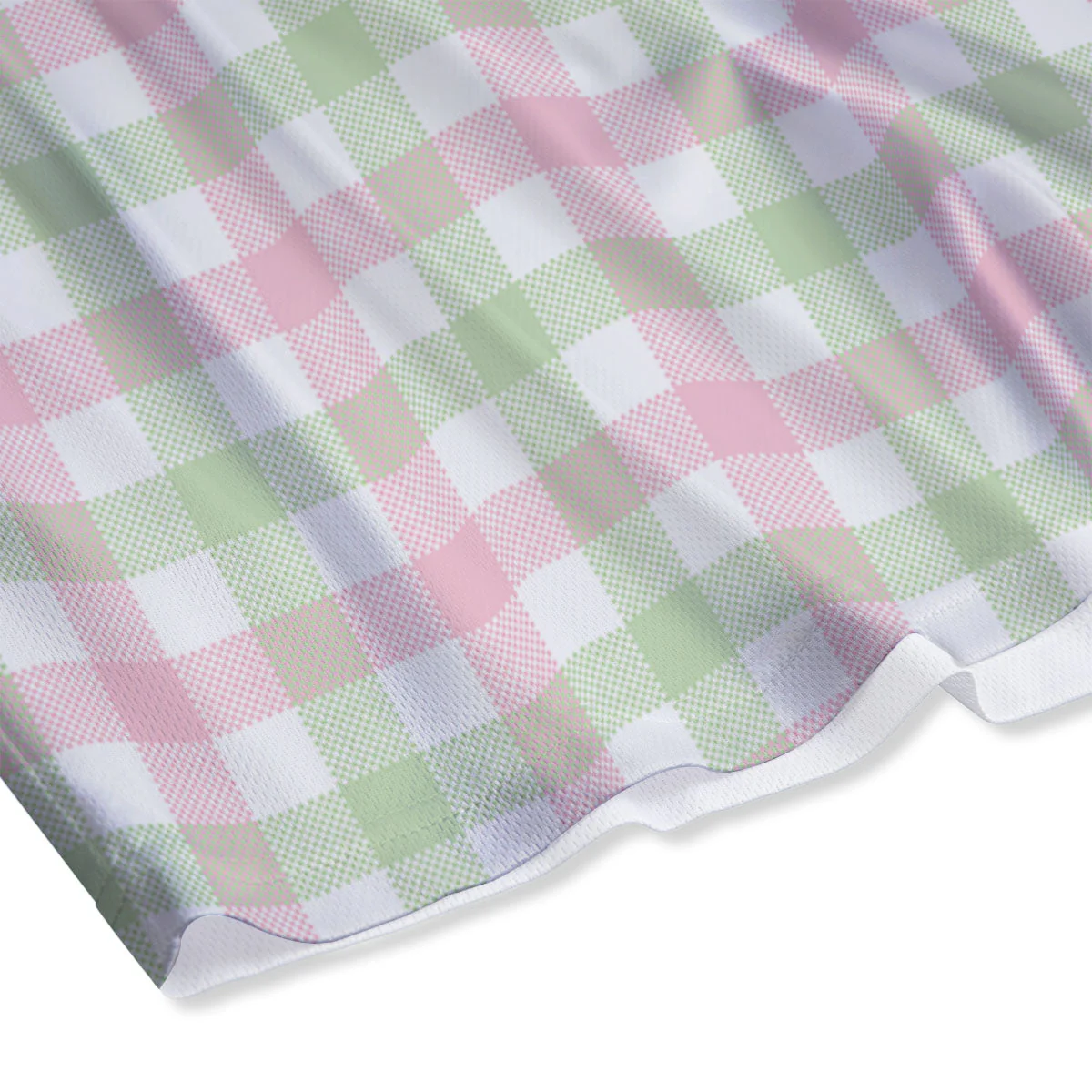 Buffalo Plaid Green And Pink Print Mesh Shorts - Image 4