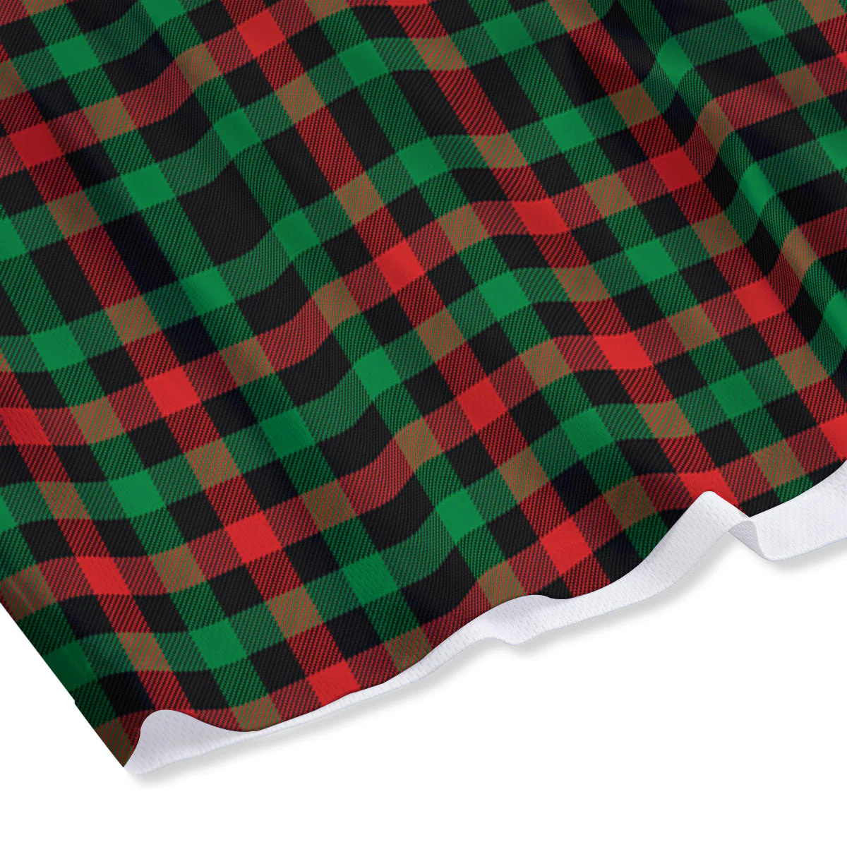 Buffalo Plaid Green Red And Black Print Mesh Shorts - Image 4