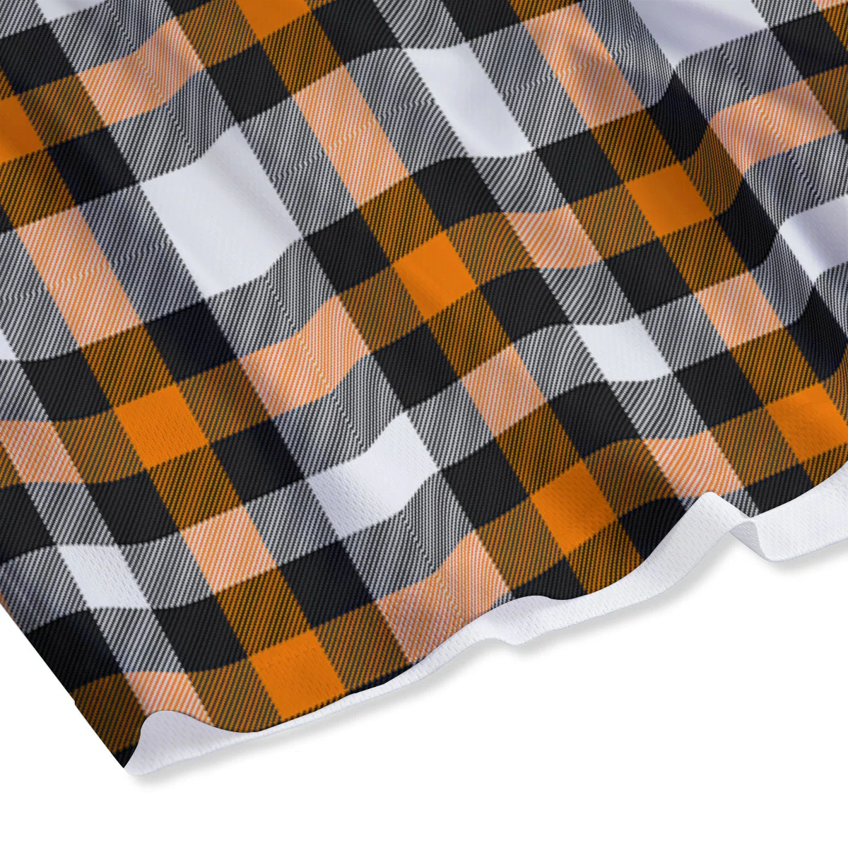 Buffalo Plaid Halloween Print Pattern Mesh Shorts - Image 4