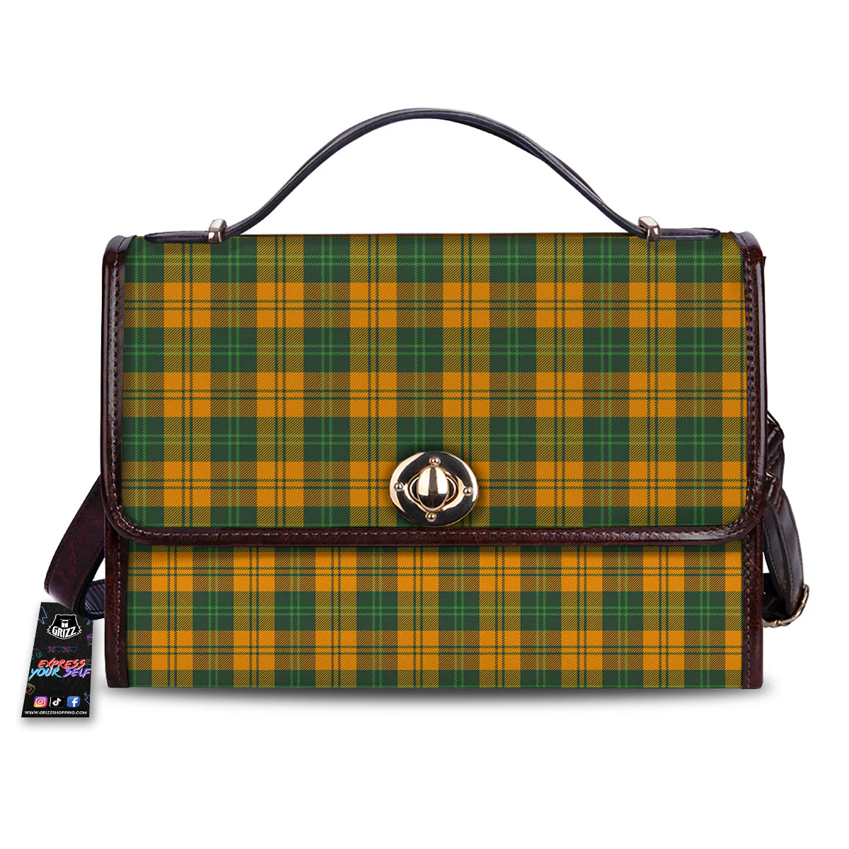 Buffalo Plaid Saint Patrick's Day Print Pattern Women's Satchel Bag