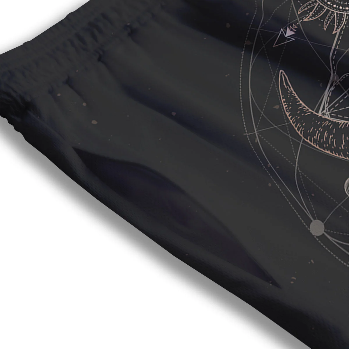 Bull Skull Geometric Print Mesh Shorts - Image 3