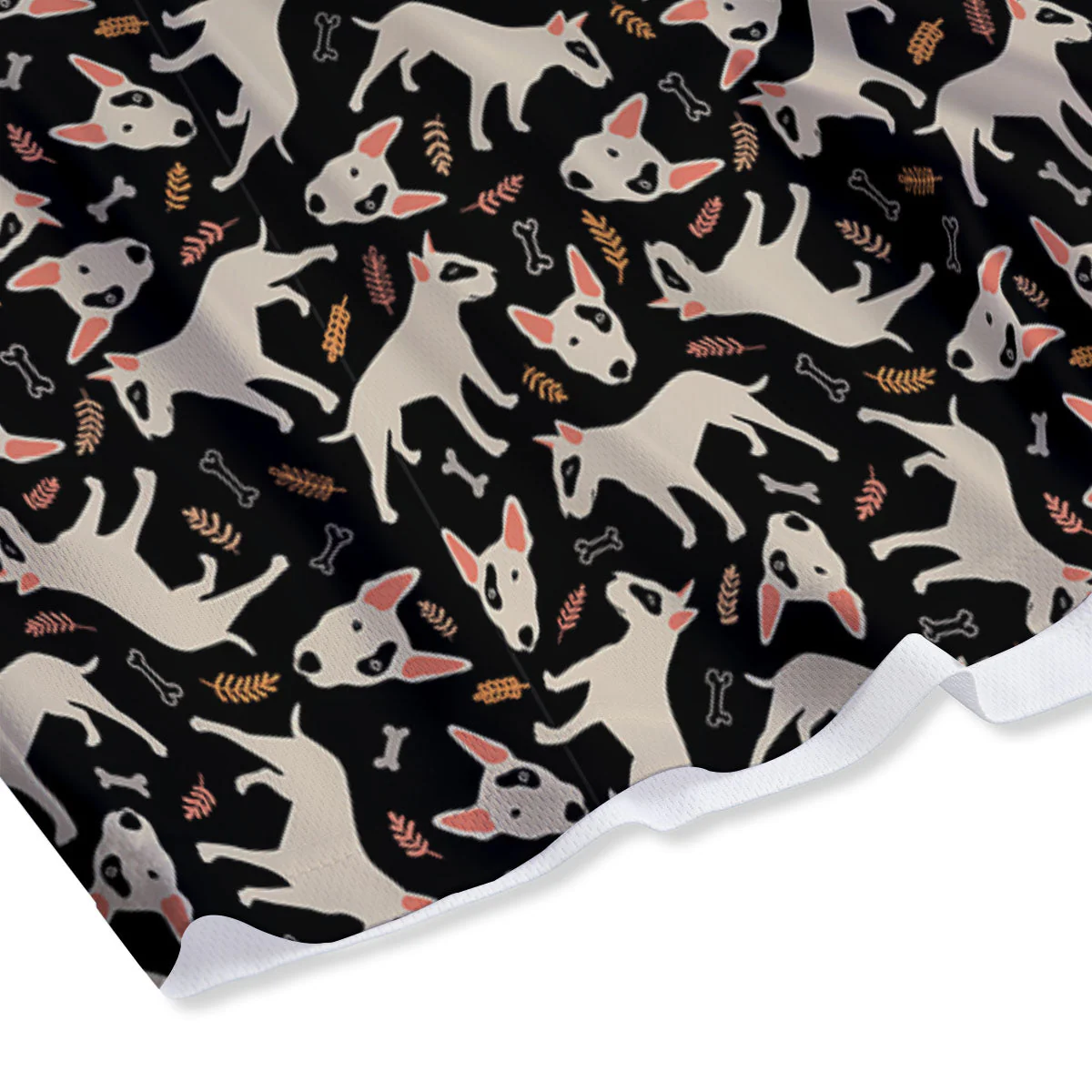 Bull Terrier Doodle Print Pattern Mesh Shorts - Image 4