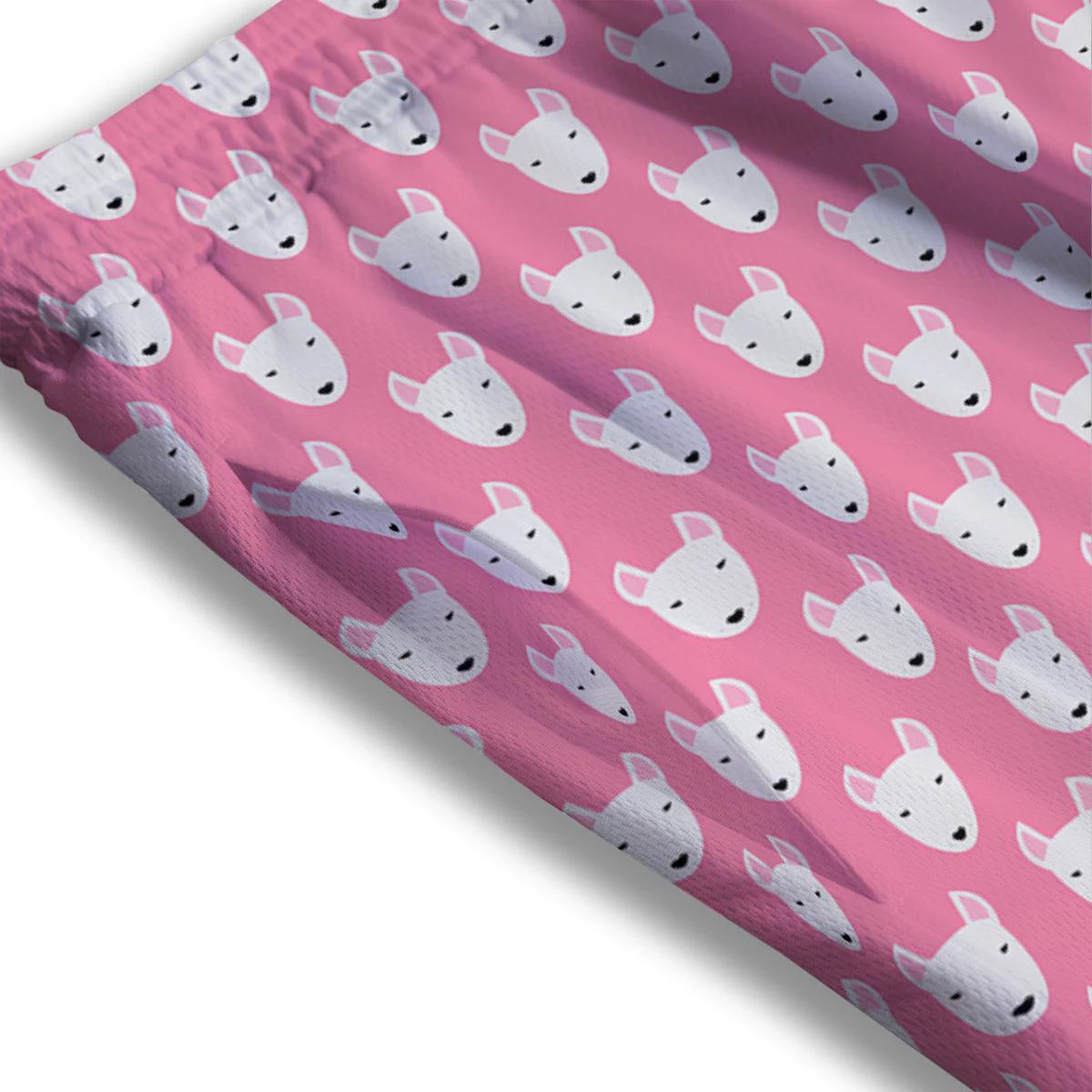 Bull Terrier Faces Cute Print Pattern Mesh Shorts - Image 3